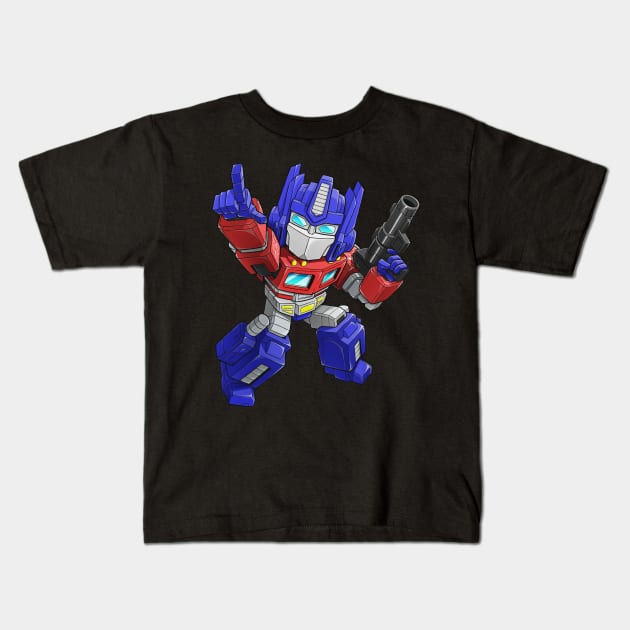 Optimus Prime Kids T-Shirt by BryanSevilla